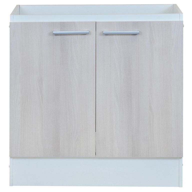 Mueble de cocina base lavaplatos 2puertas 80 cm acacia