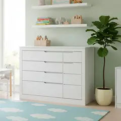 KIDSCOOL - Cómoda 5 Cajón(es) 368.1 137.2x98x48.5 cm Blanco