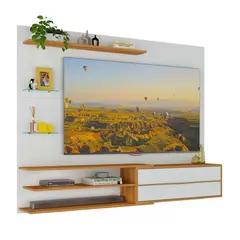 BE DESIGN - Panel Rack TV 65" MP1064.0001 Blanco Miel 180x141.5x30 cm