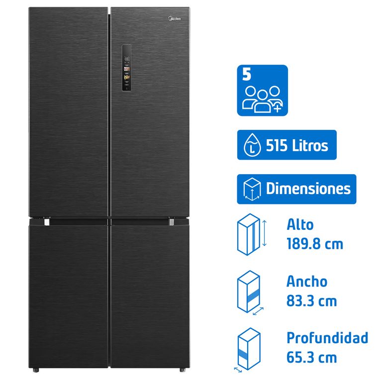 Refrigerador 2 Puertas Multidoor No Frost 515 Litros Inox MDRM691MTEDXIN