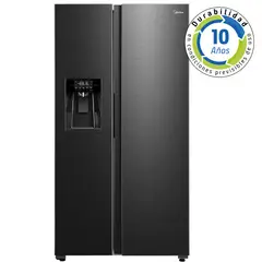 MIDEA - Refrigerador 2 Puertas Side by Side No Frost 569 Litros Inox MDRS761FGEDX
