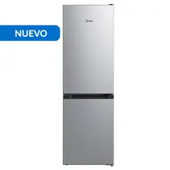 MIDEA - Refrigerador Bottom Freezer Frío Directo 169 Litros Silver MDRB241FGE50M