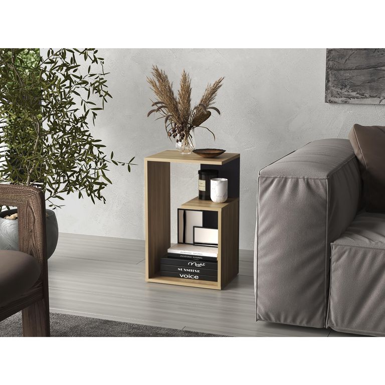 Mesa lateral Everett Fresno / wengue 39.8x30x63.4 cm