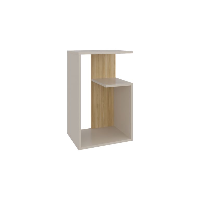 Mesa lateral Adel Capri y fresno Europeo 39.8x30x63.4 cm