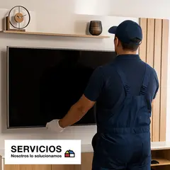 SERVICIOS HOGAR - Armado y Anclaje mueble de TV + Instalación de TV