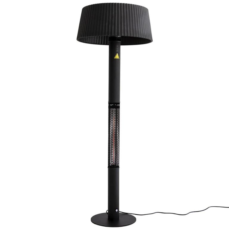 Estufa Eléctrica Pantalla y Pedestal Radiación ER9 Negro