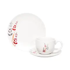 DORAL - Juego de Loza 12 Piezas Porcelana Sofía Multicolor