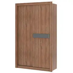 ROCA - Closet 2 Puerta(s) 2 Cajón(es) 3 Repisa(s) 130x210x52 cm Canela- Titanio