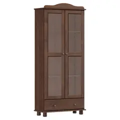 ROCA & CO - Vitrina Santa Fé 2 puertas + 1 cajón caoba
