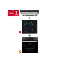 TEKA - Combo Empotrado Horno, Encimera, Campana, Hbb510 + Hlx640Bk + Cx62120Bk