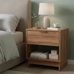 ROCA - Velador 1 Cajón(es) Fit 48x55x39 cm Canela