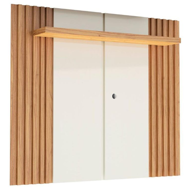 Panel TV 55 " Iguape Canela/Blanco 140x120x23.5 cm