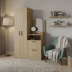 TUHOME - Closet 3 Puerta(s) 1 Cajón(es) 3 Repisa(s) 103x179x48.3 cm