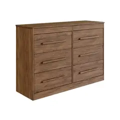 HOME MOBILI - Cómoda 6 Cajón(es) Aranza 121x82x39 cm Nogal