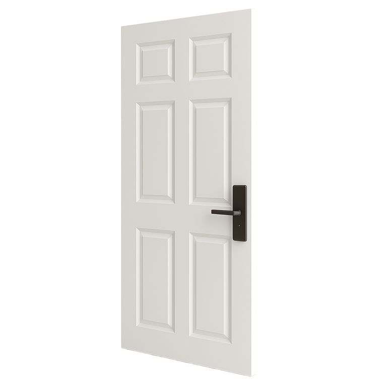 Puerta de Acero Acero galvanizado x 6 paneles Blanco