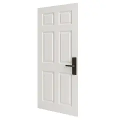 GENERICO - Puerta de Acero Acero galvanizado 80x200 cm 6 paneles Blanco