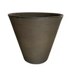 POTTERY - Macetero Grande de Polietileno 40.6x38.3 cm Bronce