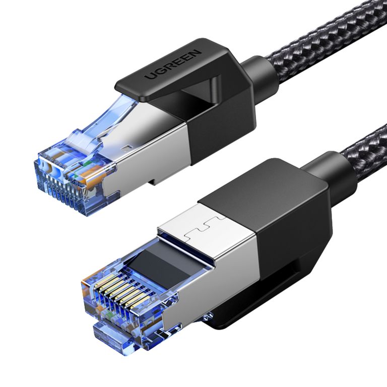 Cable de Red CAT8 F/FTP de 10 Metros (40Gbps) Trenzado Negro NW153