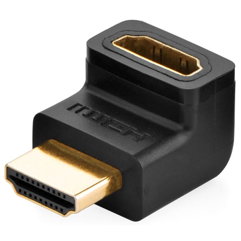 Adaptador Curvo HDMI 2.0 4K@60Hz M/H Up Negro HD112