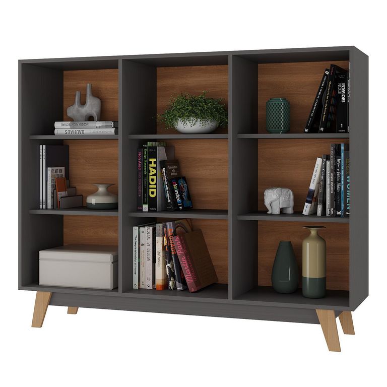 Librero MDF 3 Nivel(es) 135x108x35 cm Negro