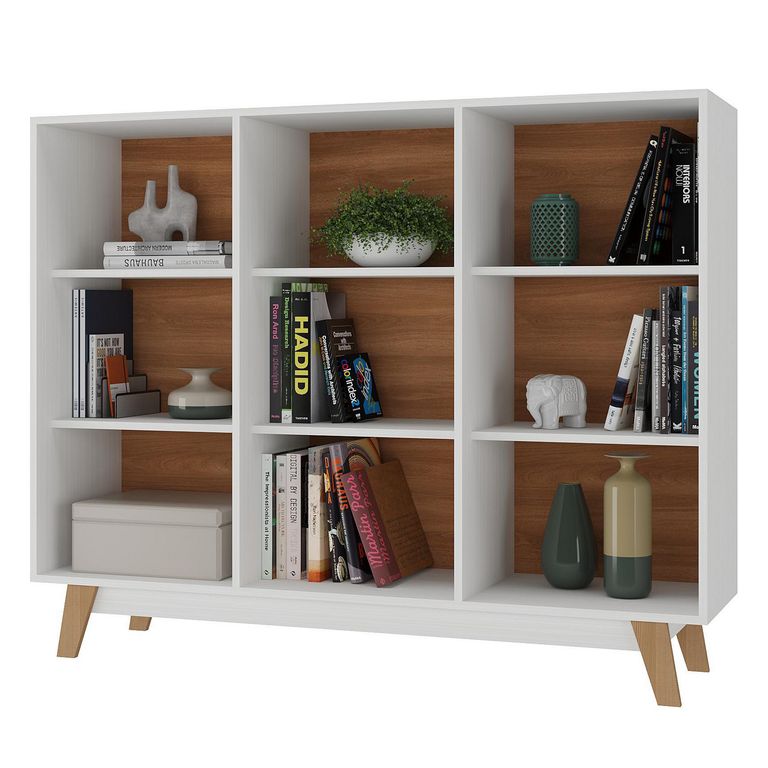Librero MDF 3 Nivel(es) 135x108x35 cm Blanco