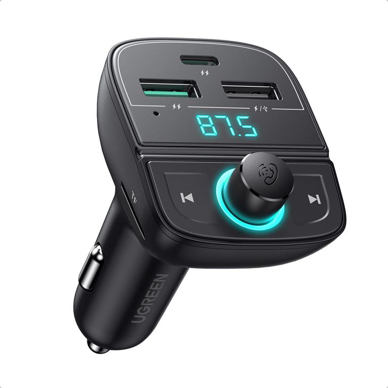 Transmisor de Audio FM Bluetooth 5.0 para Automóvil, 2 USB-A + 1 USB-C, Slot MicroSD CD229