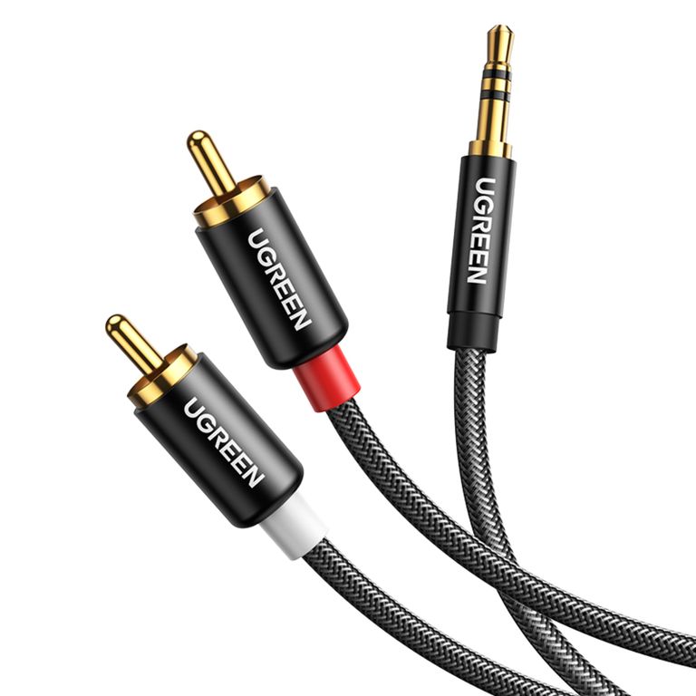 Cable de Audio Plug Estéreo 3.5mm a 2RCA M/M 1.5 Metros Negro AV116