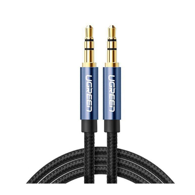 Cable de Audio Auxiliar Plug a Plug 3.5mm M/M 2 Metro Trenzado Azul AV112