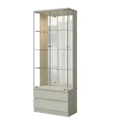 DI PORETTI - Vitrina diamante 2 puertas / vidrio 2 cajones