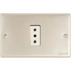 BTICINO - Tomacorriente Simple Armado 10A Aluminio Oxidal