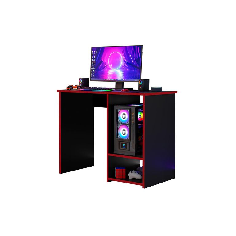 Escritorio Gamer Negro 90x81.5x37 cm
