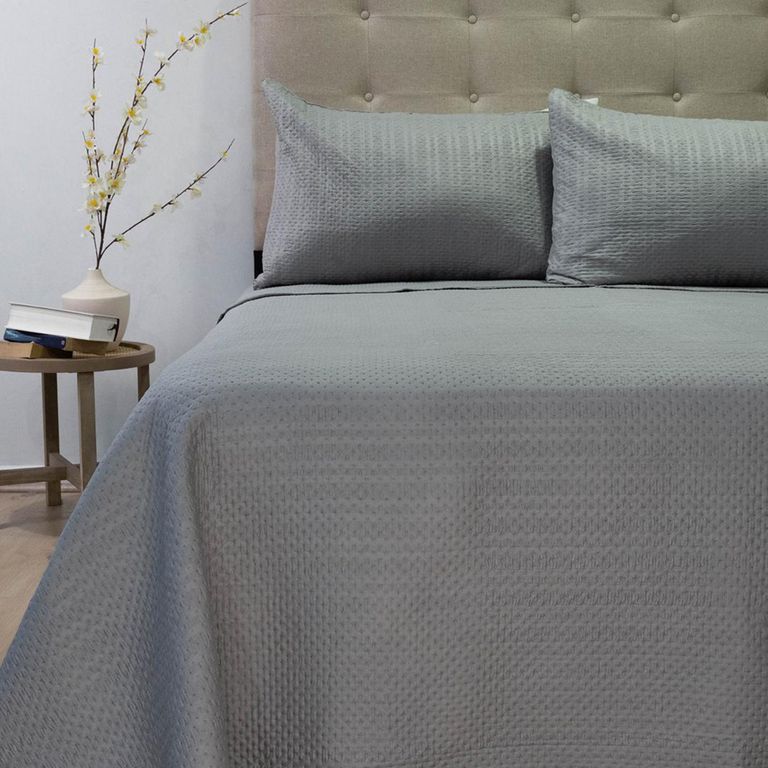 DORAL Quilt 2 plazas Boston Gris