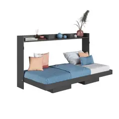 HOGA - Cama 1.5 plazas Cama plegable Hanover Gris