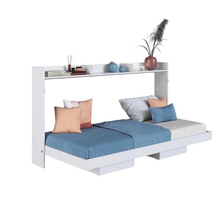 HOGA Cama 1 plaza Cama plegable Hanover Blanco