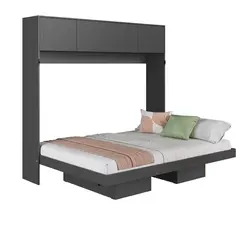 HOGA - Cama 2 plazas Hanover Gris