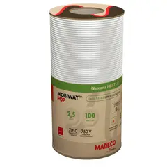 MADECO - Cable Libre de Halogeno + Carrete Mobiway 1x2,5 mm2 Blanco 100 metro(s)