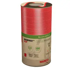 MADECO - Cable Libre de Halogeno + Carrete Mobiway 1x2,5 mm2 Rojo 100 metro(s)