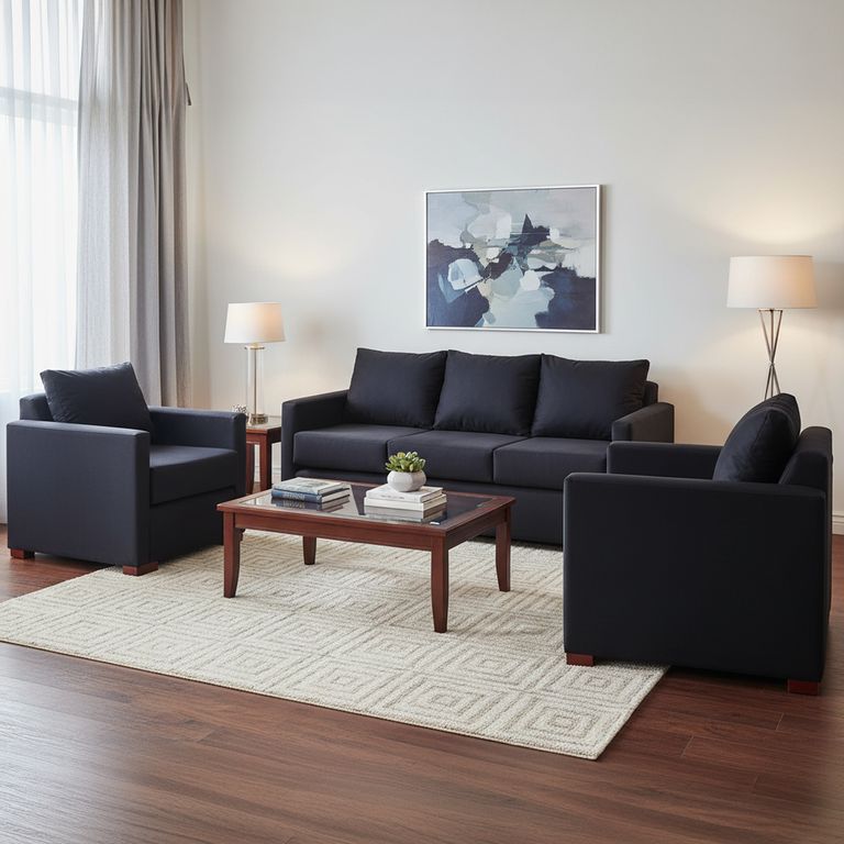 DKORA Juego de Living 5 cuerpos Jade 167x68x77 cm Gris