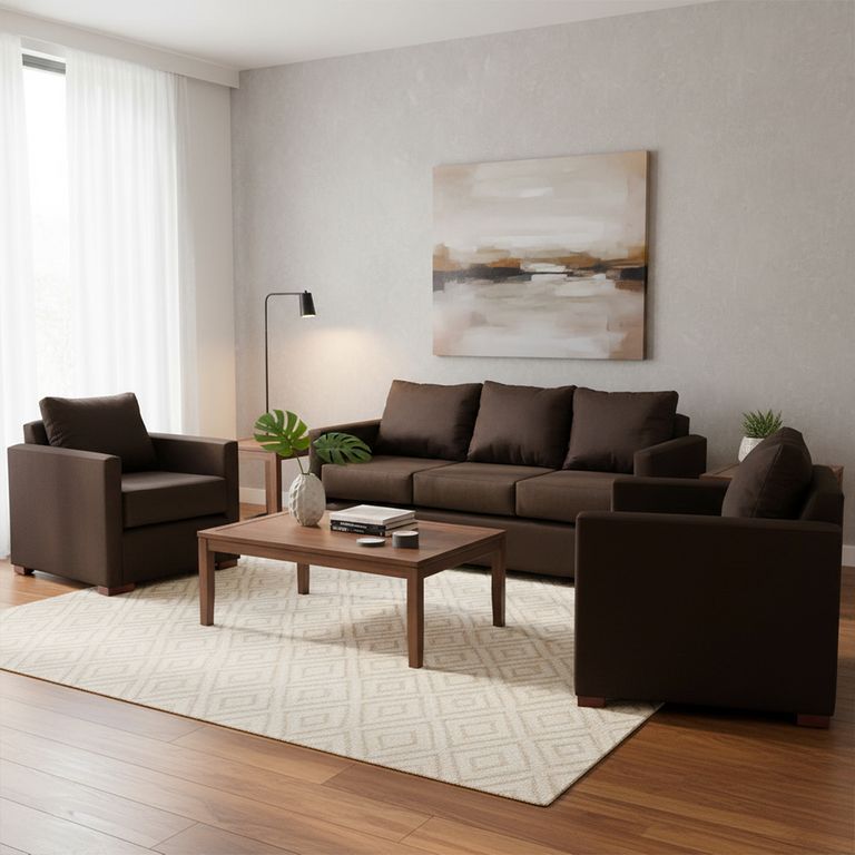 Juego de Living 5 cuerpos Jade 167x68x77 cm Gris