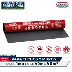DYNAL - Fieltro 15 Libras 40M2 Liso