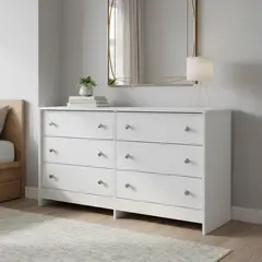 BE DESIGN - Cómoda 6 Cajón(es) Duplex 136x72x40 cm Blanco