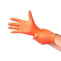 TOPSAFE - Guante Nitrilo de Nitrilo Talla única Naranjo