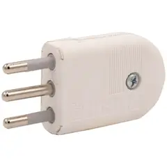 BTICINO - Enchufe macho volante articulado 2p+t 10 A Blanco