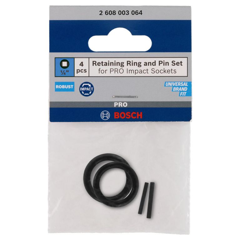 Anillo de retención y pasador PRO Impact 1/4"