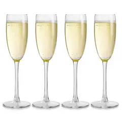 ROYAL - Set 4 Copas de Champán 180 ml Vidrio Transparente
