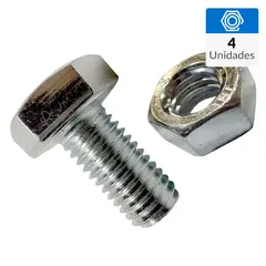 MAMUT - Perno con Tuerca Métrico Metal 20 mm 8 mm 4 unidad(es)