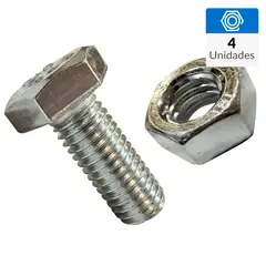 MAMUT - Perno con Tuerca Métrico Metal 25 mm 6 mm 4 unidad(es)