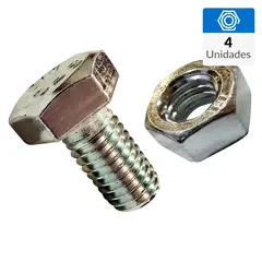 MAMUT - Perno con Tuerca Métrico Metal 15 mm 8 mm 4 unidad(es)