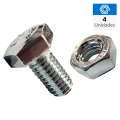 MAMUT - Perno con Tuerca Métrico Metal 10 mm 8 mm 4 unidad(es)