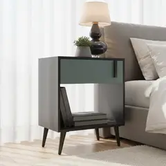 ONESSTA - Velador 1 Cajón(es) Tulipa 45x60x33 cm Grafito/grey